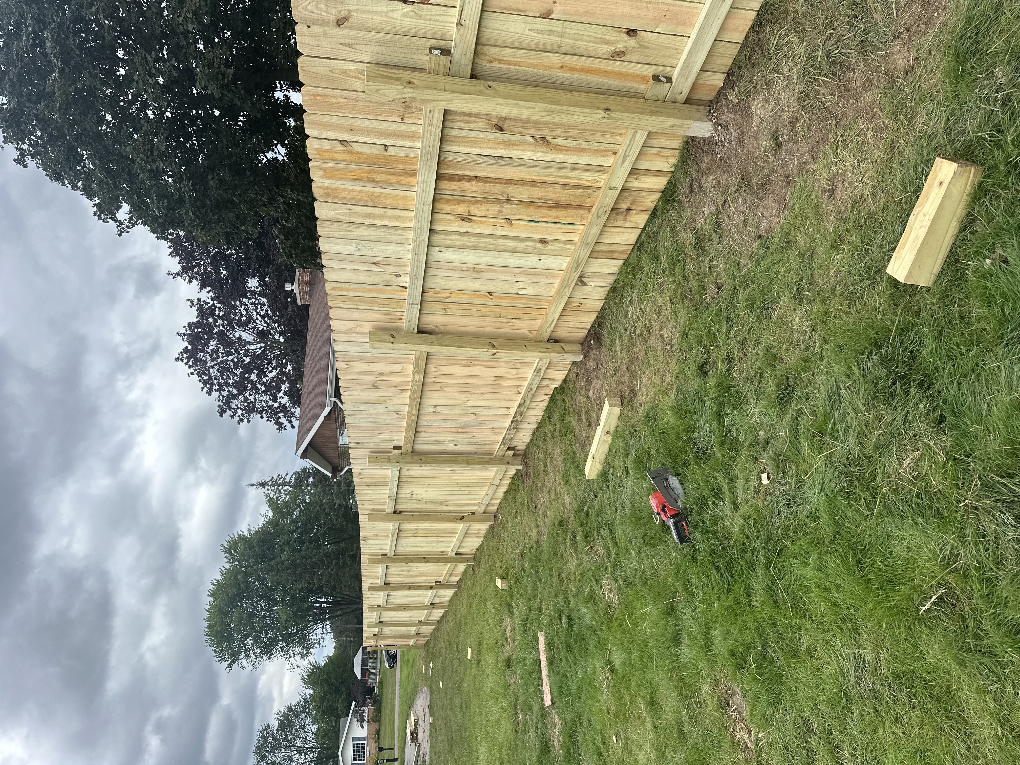 New privacy fence installation